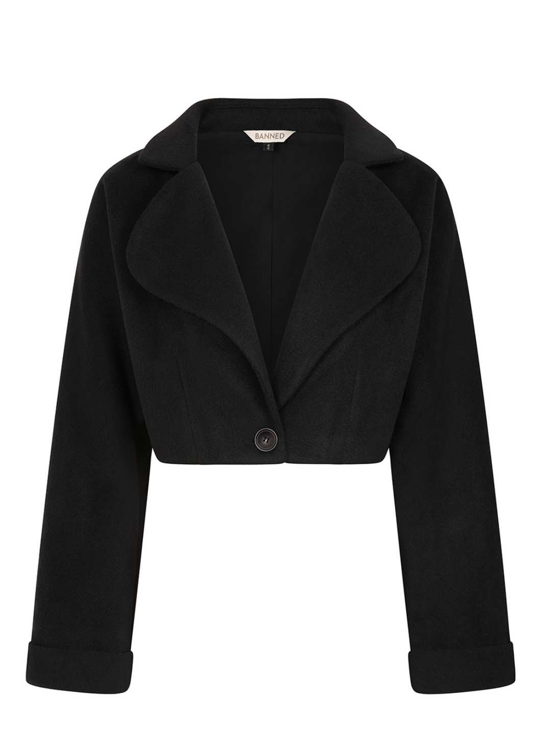 Retro Kurz-Jacke Marylin, Schwarz