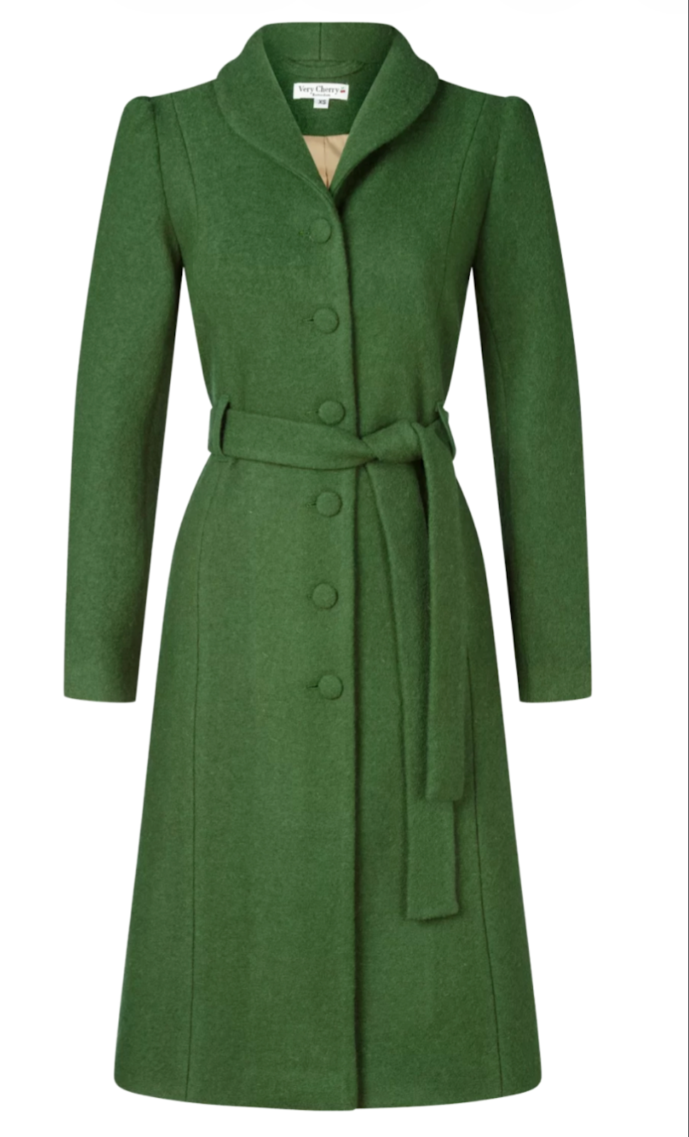 Wollmantel Dahlia (100% Wolle  und Fairtrade) Moosgrün