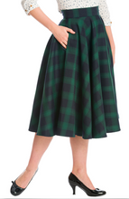 Laden Sie das Bild in den Galerie-Viewer, Vintage Swingrock Sweet Check 50&#39;s, Grün-Blau
