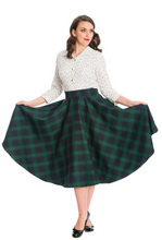 Laden Sie das Bild in den Galerie-Viewer, Vintage Swingrock Sweet Check 50&#39;s, Grün-Blau
