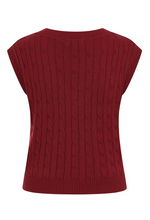 Laden Sie das Bild in den Galerie-Viewer, Vintage Strick-Pullunder Gina Waistcoat, Bordeaux
