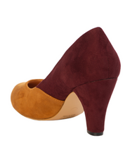 Laden Sie das Bild in den Galerie-Viewer, Vintage Pumps The Modernist Two Tone, Senf-Burgundy
