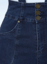 Laden Sie das Bild in den Galerie-Viewer, Jeanshose Day Trousers mit abnehmbaren Trägern, Denim, Plus Size
