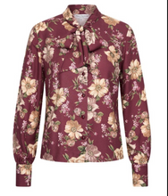 Laden Sie das Bild in den Galerie-Viewer, Schluppenbluse Crepe Renoir, Burgundy
