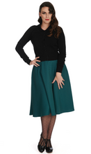 Laden Sie das Bild in den Galerie-Viewer, Vintage  Cardigan, Trudy, Schwarz, Plus Size
