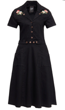 Laden Sie das Bild in den Galerie-Viewer, Jeans Swingdress Rosen, Denim
