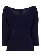 Laden Sie das Bild in den Galerie-Viewer, Feinstrick-Pulli Pretty Illusion, Nachtblau
