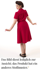Laden Sie das Bild in den Galerie-Viewer, Hemdblusenkleid Pretty 40's Polka, Wine
