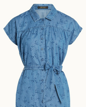 Laden Sie das Bild in den Galerie-Viewer, Hemdblusenkleid 40's Amy Coco, Blau
