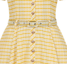 Laden Sie das Bild in den Galerie-Viewer, Swingkleid Bella Anchor Ahead 50's , Gelb-Ivory
