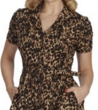 Laden Sie das Bild in den Galerie-Viewer, Swingkleid Cheetah Girl mit  Leo-Print, Brauntöne
