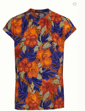 Laden Sie das Bild in den Galerie-Viewer, Vintage-Bluse Stella Maui,Blumenprint, Multi
