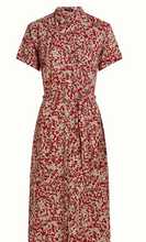 Laden Sie das Bild in den Galerie-Viewer, Swingkleid Olive Paradis 40's, Blumenmuster, Rot

