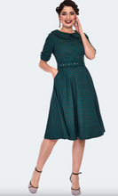 Laden Sie das Bild in den Galerie-Viewer, Swingkleid Check Midi 40's, Mehrfarbig
