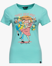 Laden Sie das Bild in den Galerie-Viewer, T-Shirt They see me Apperollin, Mint
