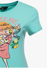 Laden Sie das Bild in den Galerie-Viewer, T-Shirt They see me Apperollin, Mint, Plus Size
