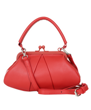 Laden Sie das Bild in den Galerie-Viewer, Vintage Tasche Shirley, klein mit Schultergurt, Rot
