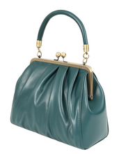 Laden Sie das Bild in den Galerie-Viewer, Vintage Tasche mit Schultergurt , Scarlett Frame , Grün-Petrol
