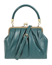 Laden Sie das Bild in den Galerie-Viewer, Vintage Tasche mit Schultergurt , Scarlett Frame , Grün-Petrol

