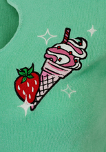 Laden Sie das Bild in den Galerie-Viewer, Top Sugar Rush mit Eis-Motiv, Grün
