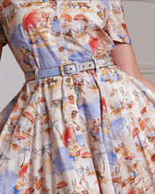 Laden Sie das Bild in den Galerie-Viewer, Swingkleid Bella Retro Beach, Creme
