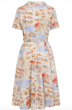 Laden Sie das Bild in den Galerie-Viewer, Swingkleid Bella Retro Beach, Creme
