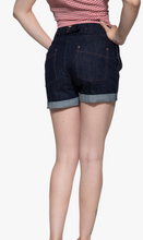 Laden Sie das Bild in den Galerie-Viewer, Josie Denim Shorts, Dark Blue- Wash
