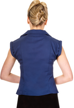 Laden Sie das Bild in den Galerie-Viewer, Bluse Dream Master, Navy-Blau
