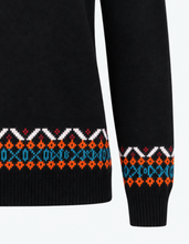 Laden Sie das Bild in den Galerie-Viewer, Polar Bear Fairisle Strickpullover, Schwarz
