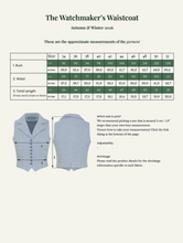 Laden Sie das Bild in den Galerie-Viewer, The Watchmaker’s Waistcoat – Midnight &amp; Ivory Wool Tweed,Plus Size
