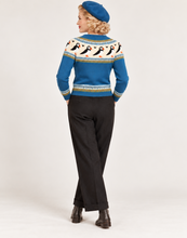 Laden Sie das Bild in den Galerie-Viewer, Fair-Isle-Strickpullover Puffin Corsair, Blau
