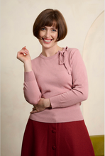 Laden Sie das Bild in den Galerie-Viewer, Pullover Bella Bow 40's, Rosa
