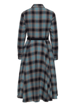 Laden Sie das Bild in den Galerie-Viewer, Hemdblusenkleid Jayne – Light Blue &amp; Navy
