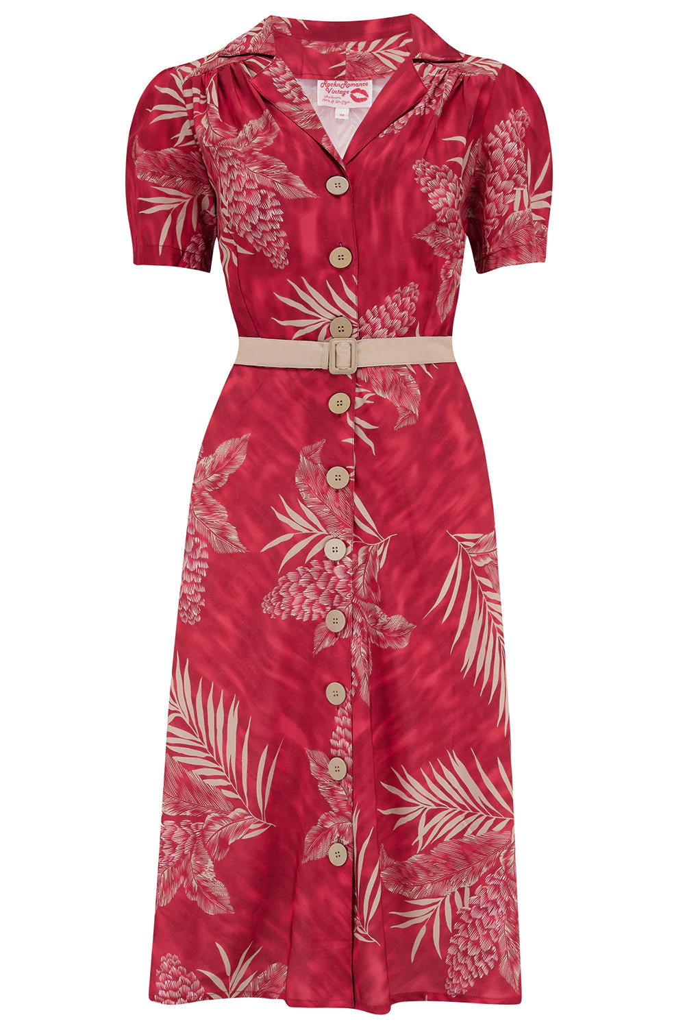 Kleid Charlene Ruby Palm, rot
