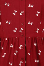 Laden Sie das Bild in den Galerie-Viewer, Swingkleid Judy Bow Tie, Rot, Plus Size

