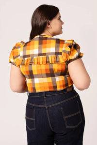 Bluse Darlene Check 40's, Multi, Plus Size