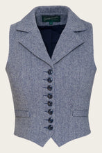 Laden Sie das Bild in den Galerie-Viewer, Emmy Design The Watchmaker’s Waistcoat – Midnight &amp; ivory wool tweed
