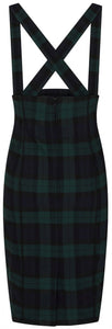 Bleistiftrock Evelyn Pinafore, Grün Plus Size