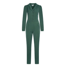 Laden Sie das Bild in den Galerie-Viewer, Jumpsuit Longsleeve Green Gabardine, Grün
