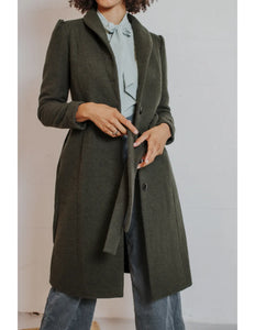Mantel Wool Long Coat, grün