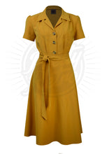 Laden Sie das Bild in den Galerie-Viewer, Blusenkleid Pretty 40s,senf
