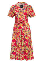Laden Sie das Bild in den Galerie-Viewer, Blusenkleid Hawaii, rot
