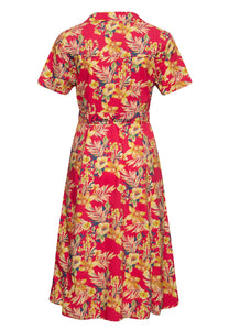 Blusenkleid Hawaii, rot