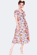 Laden Sie das Bild in den Galerie-Viewer, 60s Midi Kleid, floral
