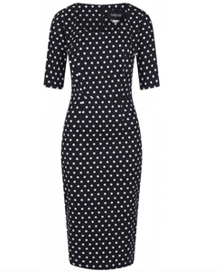 Bleistiftkleid Amber, Schwarz-Weiß