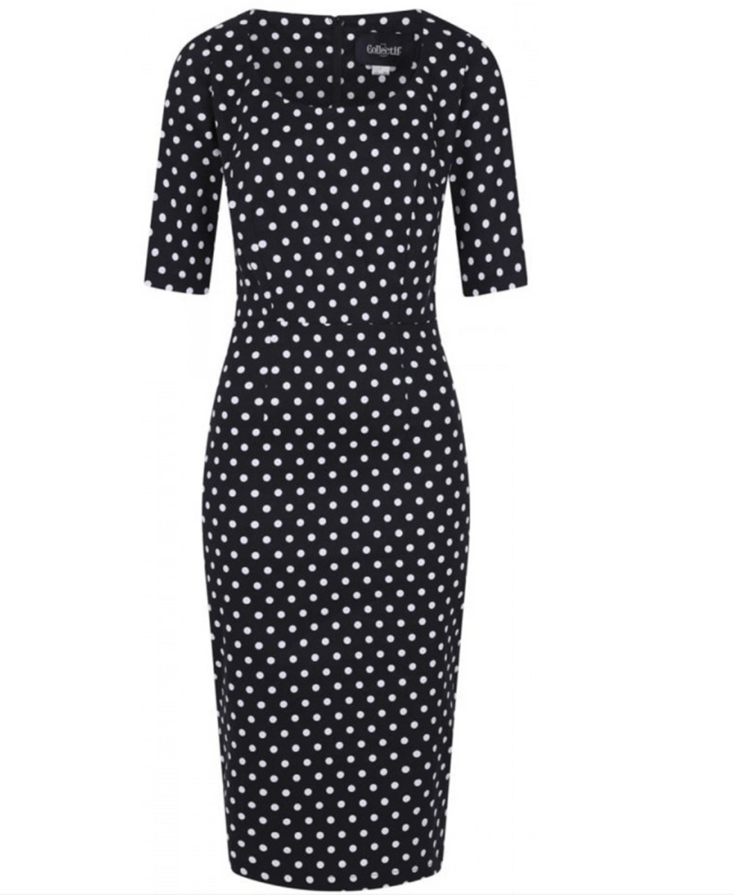 Bleistiftkleid Amber, Schwarz-Weiß