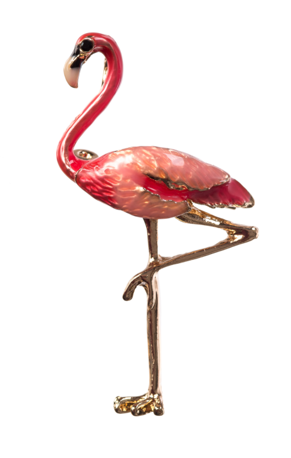 Brosche Flamingo