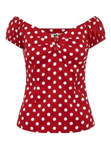 Top Dolores Polka, rot