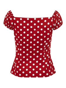 Top Dolores Polka, rot