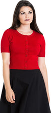 Laden Sie das Bild in den Galerie-Viewer, Cardigan Wendi, Kurzarm, Rot, Plus Size
